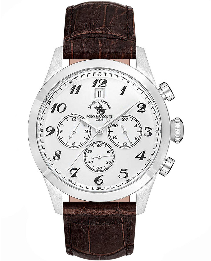 Часы Santa Barbara Polo & Racquet Club Noble SB.1.10551-3 — мужские, серебристый