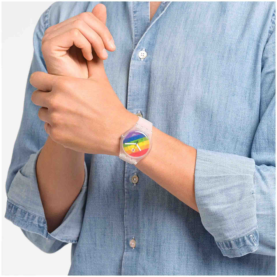Часы Swatch New Gent Biosourced SO29K701 — силикон, женские