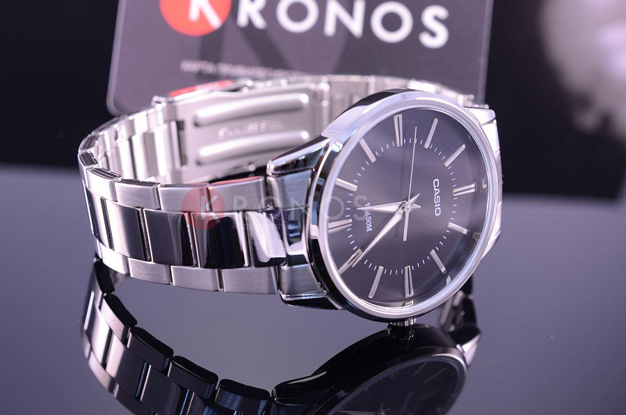 Часы Casio Collection MTP-1303PD-1A — черный, металл латунь