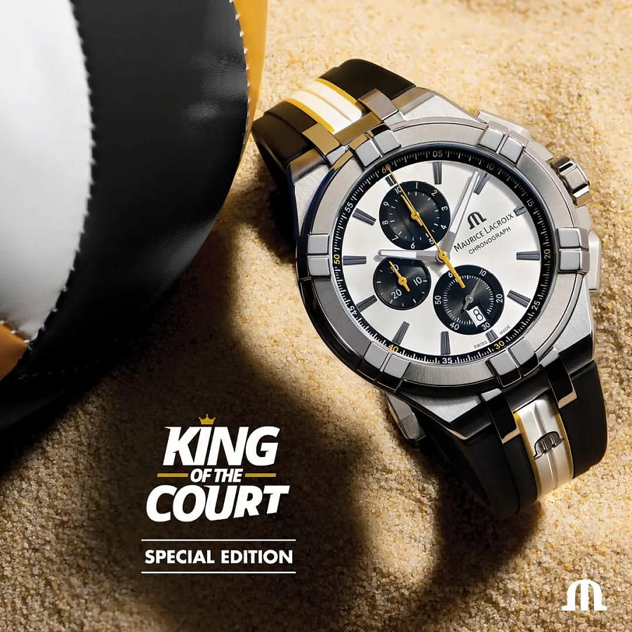 Часы Maurice Lacroix Aikon Quartz Chronograph Special Edition KOTC TItanium AI1018-TT030-130-K — кварцевые, титан