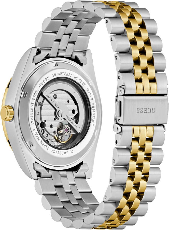 Часы Guess Dress Connoisseur Automatic GW0984G4 — зеленый, сталь металл