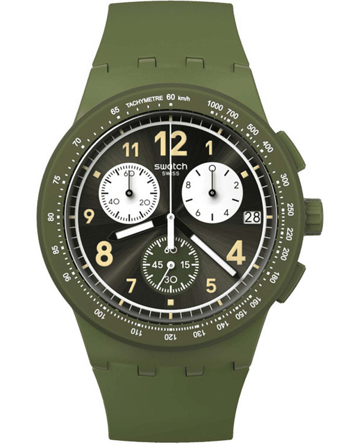 Часы Swatch Chrono 42 Standard SUSG406 — мужские, зеленый