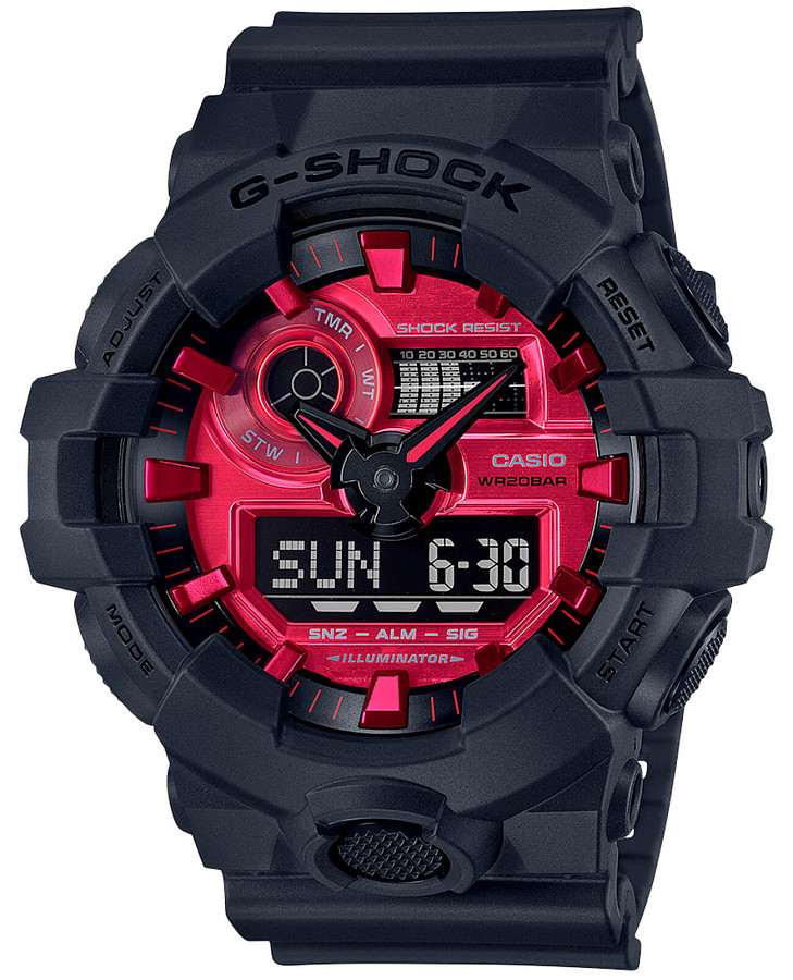 Часы Casio G-Shock GA-700AR-1A — мужские, красный