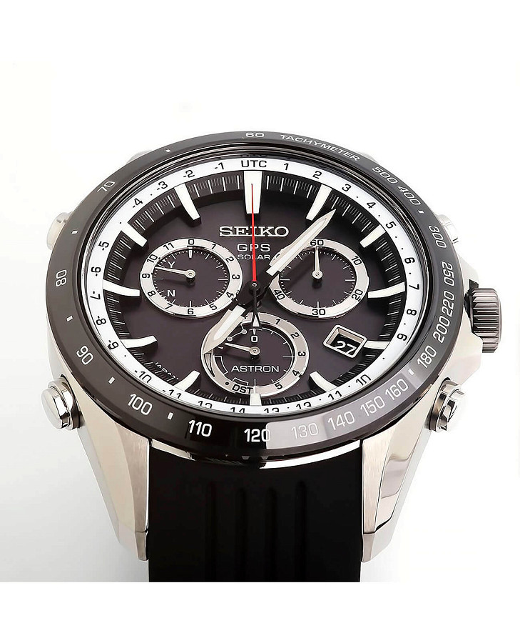 Часы Seiko Astron GPS Solar SSE015J1 — кварцевые, металл сталь керамика