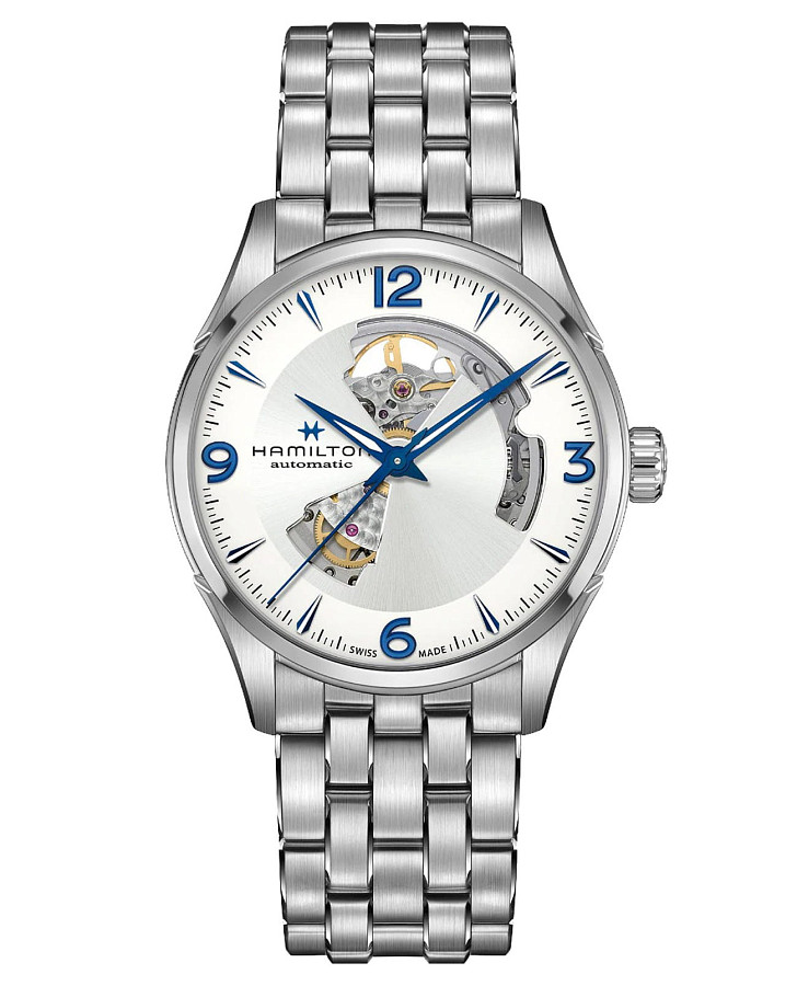 Часы Hamilton Jazzmaster Open Heart Auto H32705152 — мужские, синий