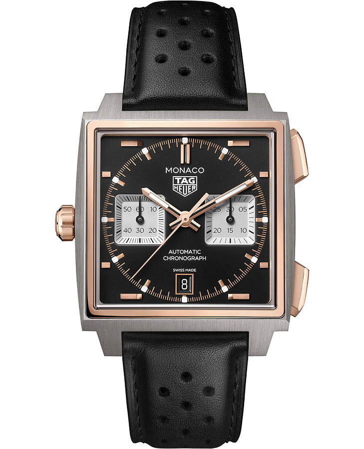 Часы TAG Heuer Monaco Chronograph CDW2150.FC8360 — мужские, черный