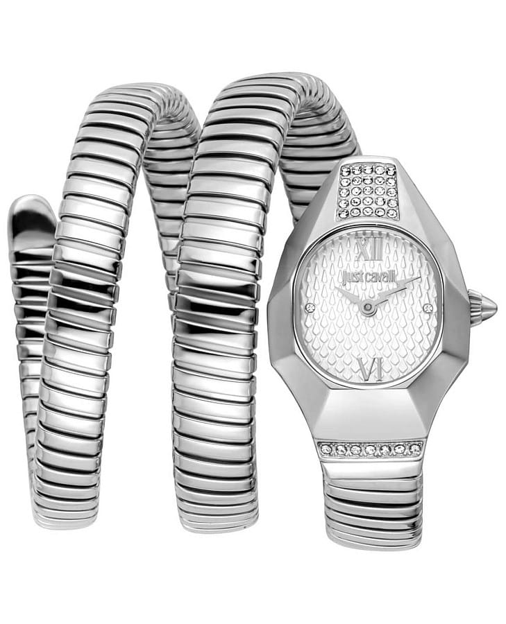 Часы Just Cavalli Signature Snake Lunara JC1L397M0015 — женские, серебристый