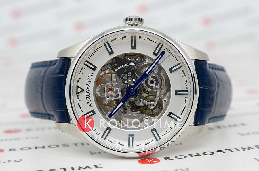 Часы Aerowatch Les Grandes Classiques Skeleton Automatic 60996 AA02 SQ — механические, сталь металл