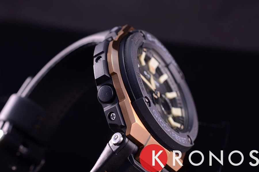 Часы Casio G-Shock GST-W120L-1A — мужские, кожаный