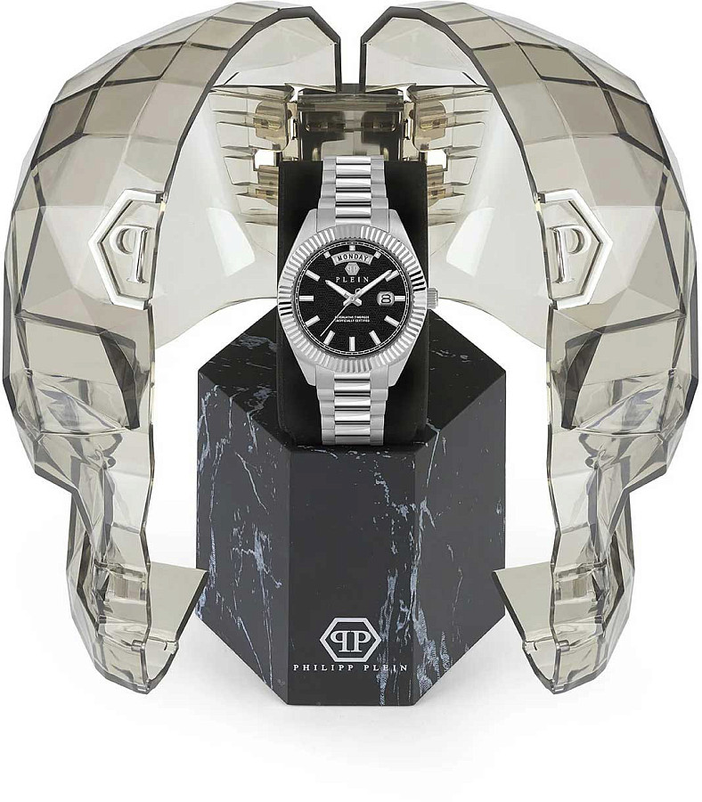 Часы Philipp Plein Date Superlative Gent PWPNA0824 — мужские, серебристый