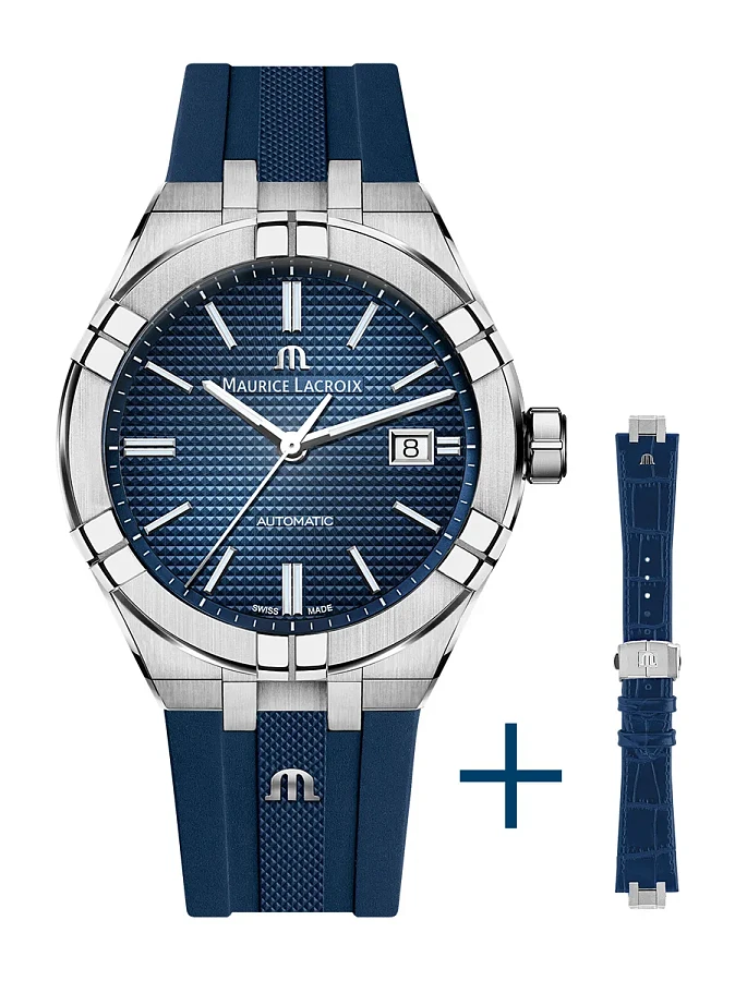 Часы Maurice Lacroix Aikon Automatic AI6008-SS00B-430-4 — мужские, синий