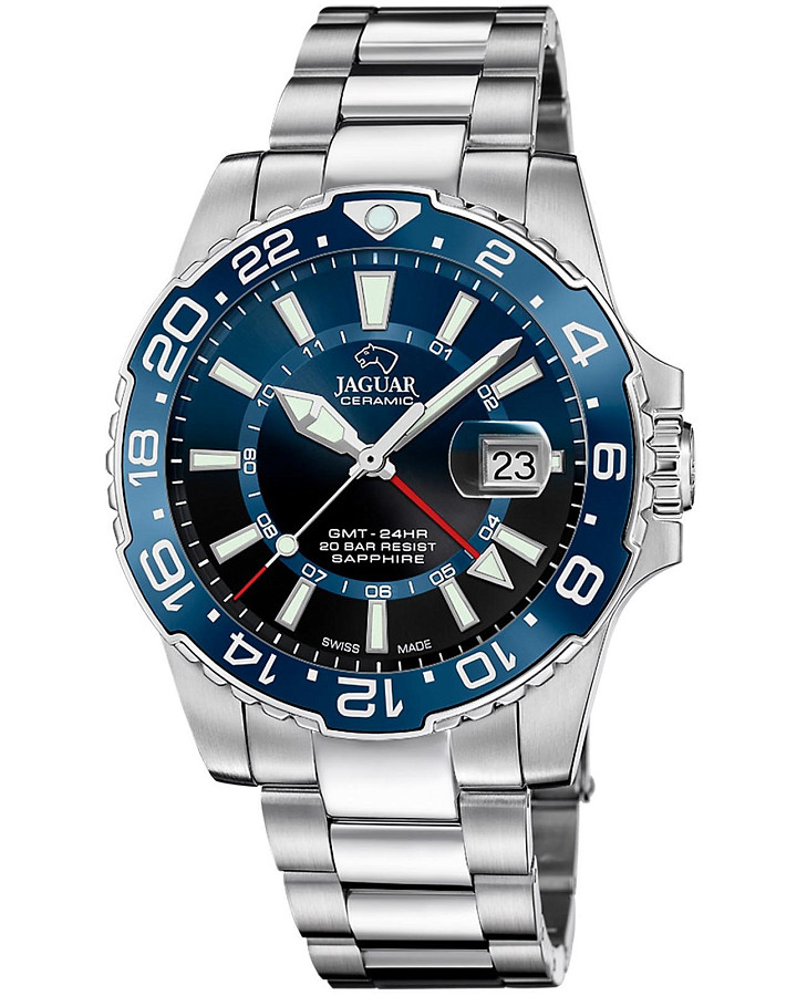 Часы Jaguar Ceramic GMT J1011/2 — мужские, синий