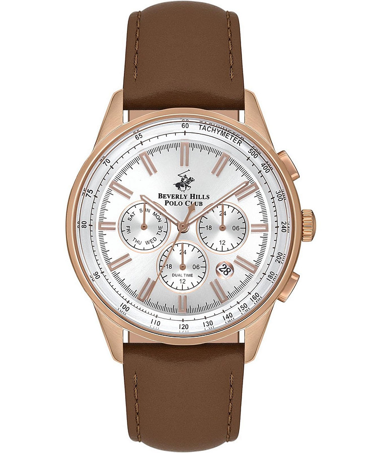 Часы Beverly Hills Polo Club BP3550X.432 — мужские, серебристый