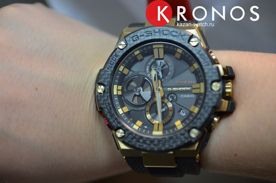 Часы Casio G-Shock GST-B100TFB-1A — мужские, электронные