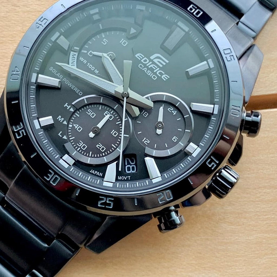 Часы Casio Edifice EQS-930MDC-1A — мужские, сталь с ip покрытием