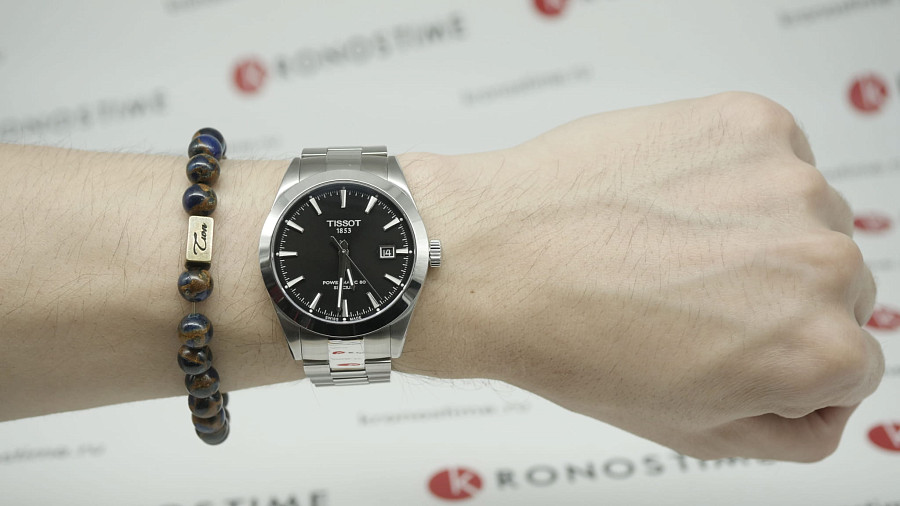 Часы Tissot Gentleman Powermatic 80 Silicium T127.407.11.051.00 — мужские, нержавеющая сталь