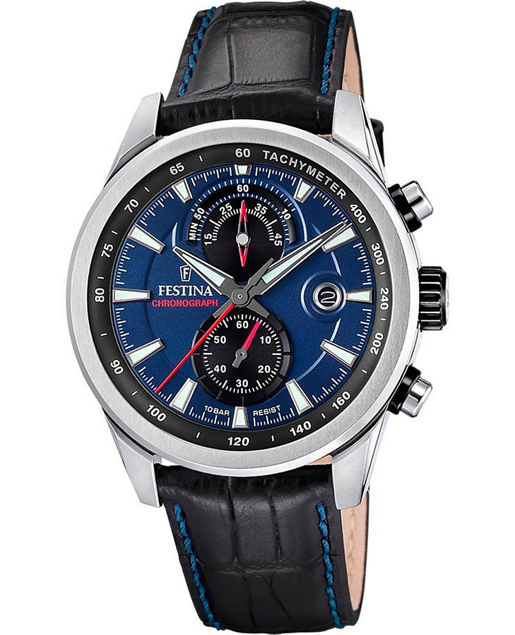 Часы Festina Timeless Chrono F20695/5 — мужские, синий