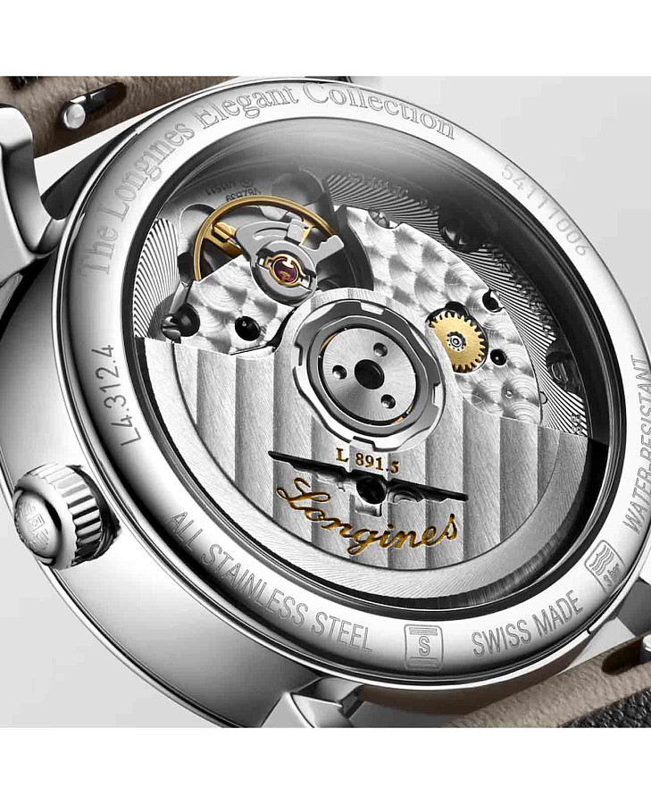 Часы Longines Elegant Collection L4.312.4.11.2 — женские, кожаный