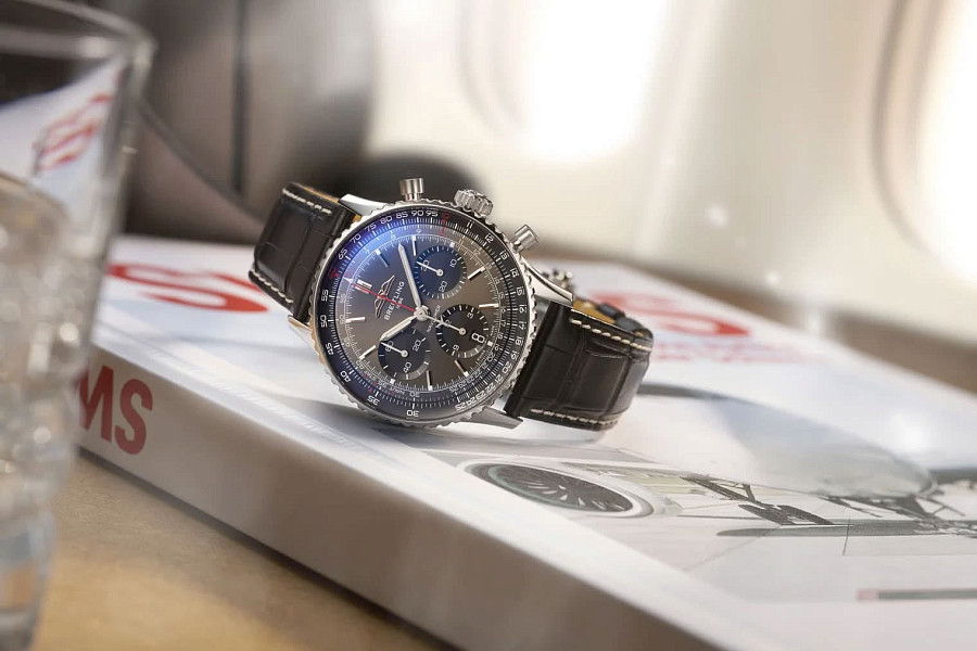 Часы Breitling Navitimer B01 Chronograph 41 AB01395A1B1P1 — металл сталь, Швейцария