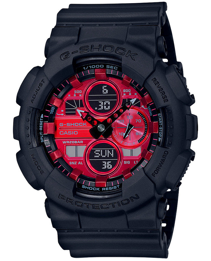 Часы Casio G-Shock GA-140AR-1A — мужские, красный
