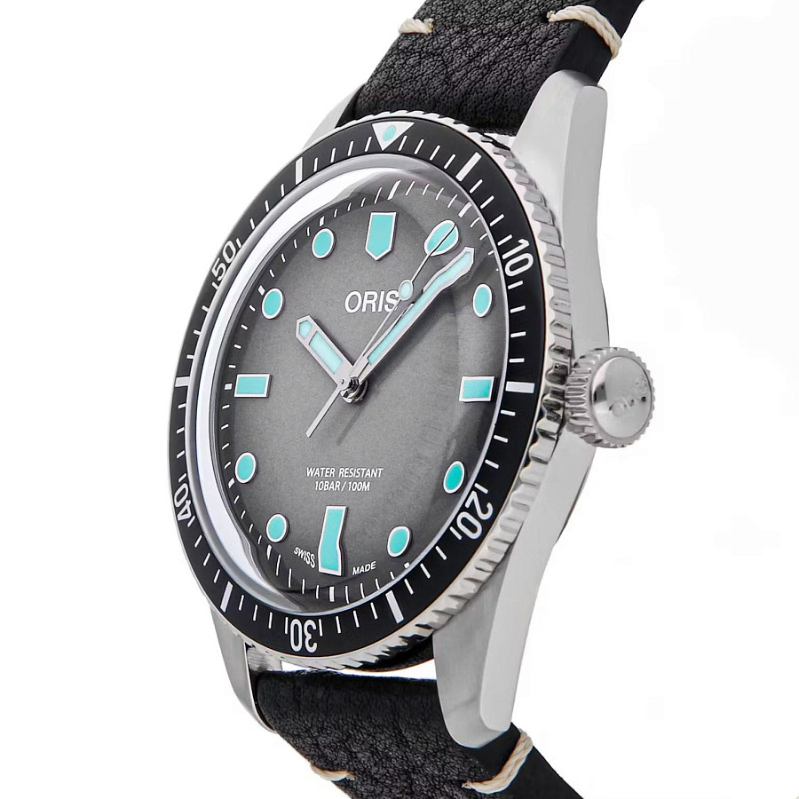 Часы Oris Divers Sixty‑Five 01 733 7707 4053-07 5 20 89 — кожаный, мужские