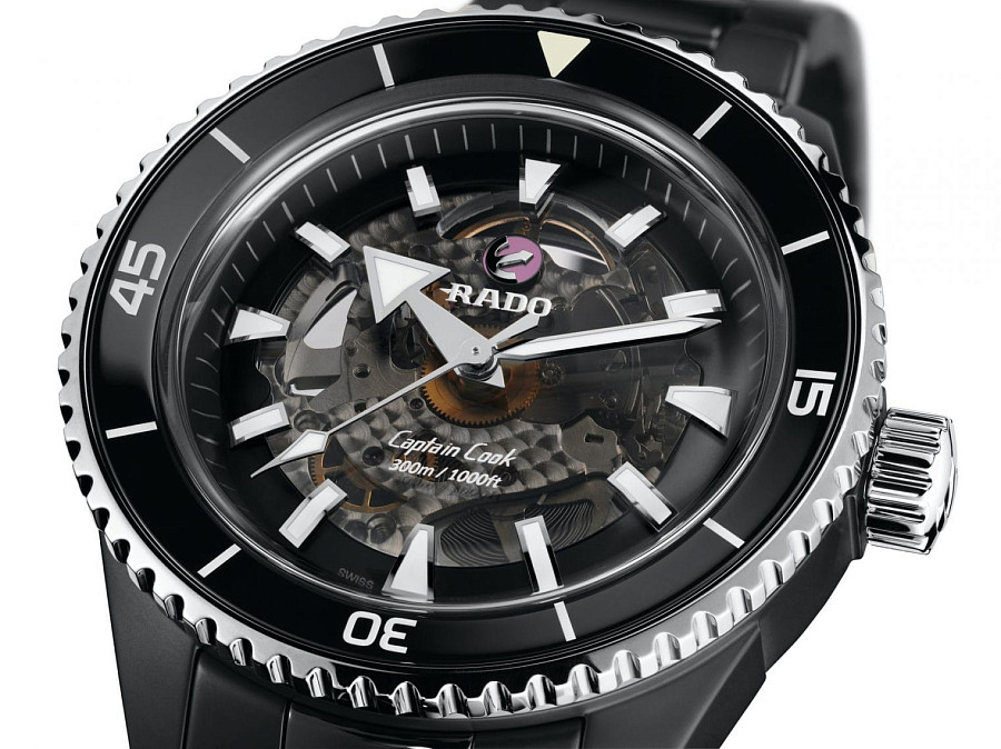 Часы Rado Captain Cook High-Tech Ceramic R32127152 — мужские, высокотехнологичная керамика