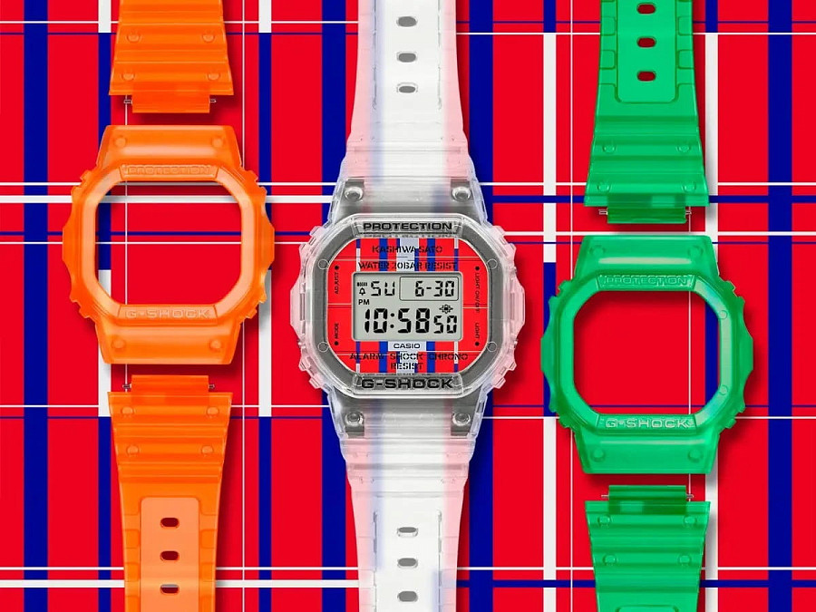 Часы Casio G-Shock DWE-5600KS-7 — мужские, прозрачный