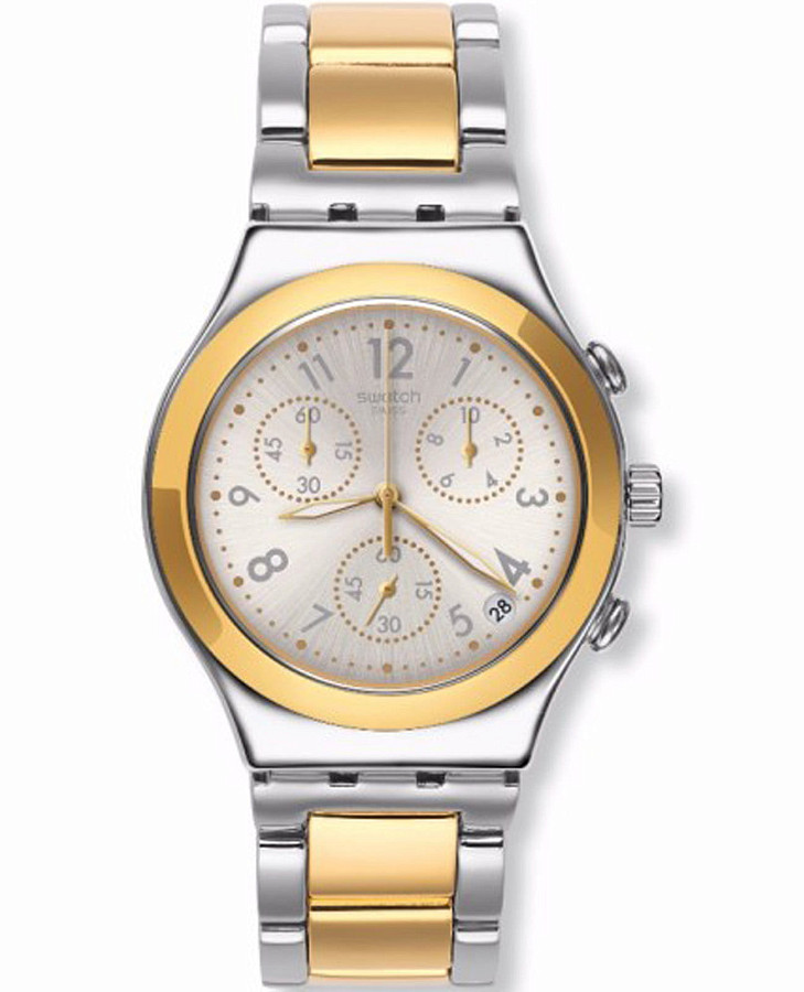 Часы Swatch Irony Dreamnight Golden YCS590G — женские, серебристый