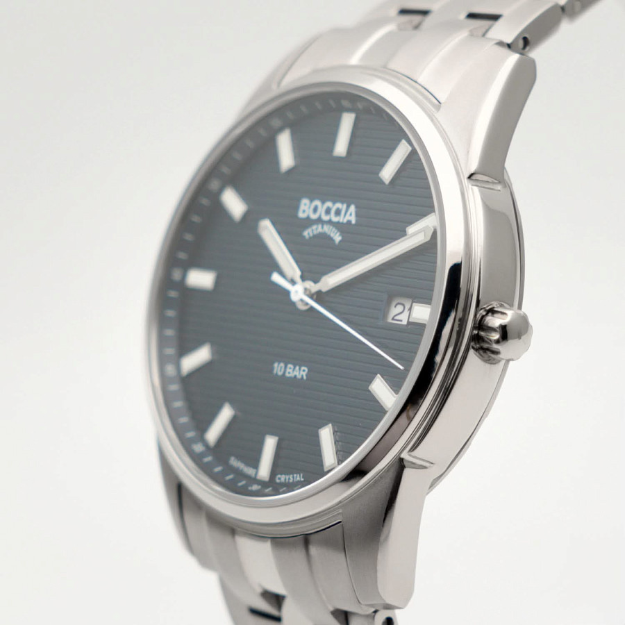 Часы Boccia Titanium 3686-01 — титановый, мужские