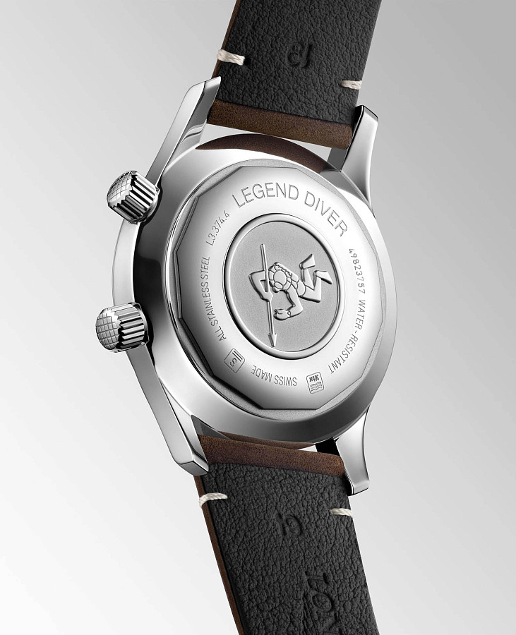 Часы Longines Legend Diver Watch L3.374.4.60.0 — механические, сталь металл