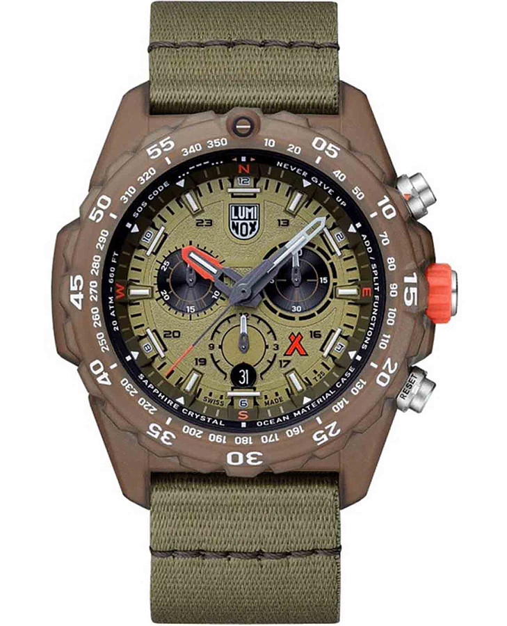 Часы Luminox Bear Grylls Survival ECO Master Series XB.3757.ECO — мужские, зеленый