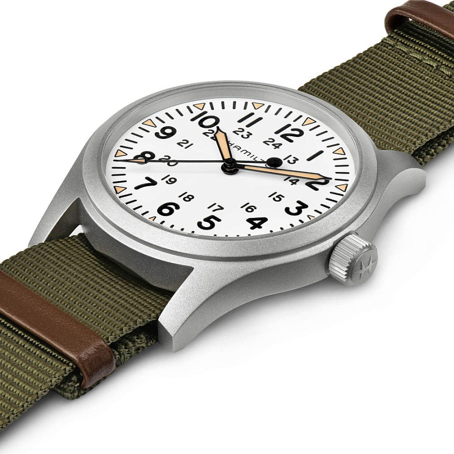 Часы Hamilton Khaki Field Mechanical 42mm H69529913 — механические, металл сталь