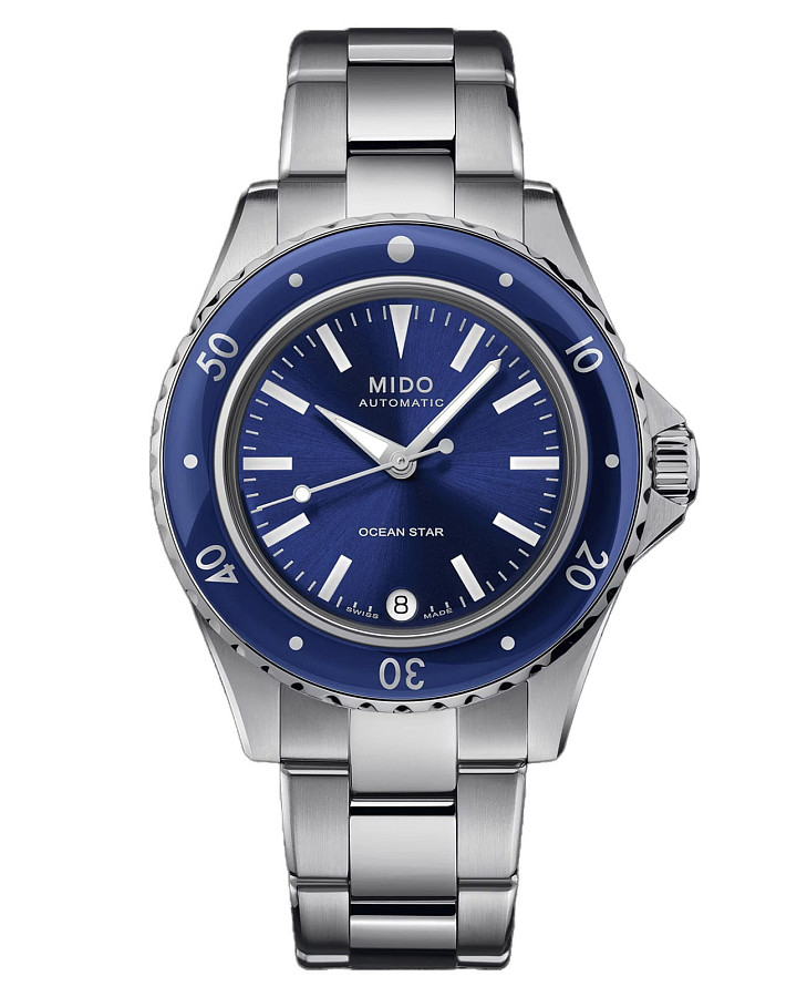 Часы Mido Ocean Star 36.5 M026.207.11.041.00 — женские, синий