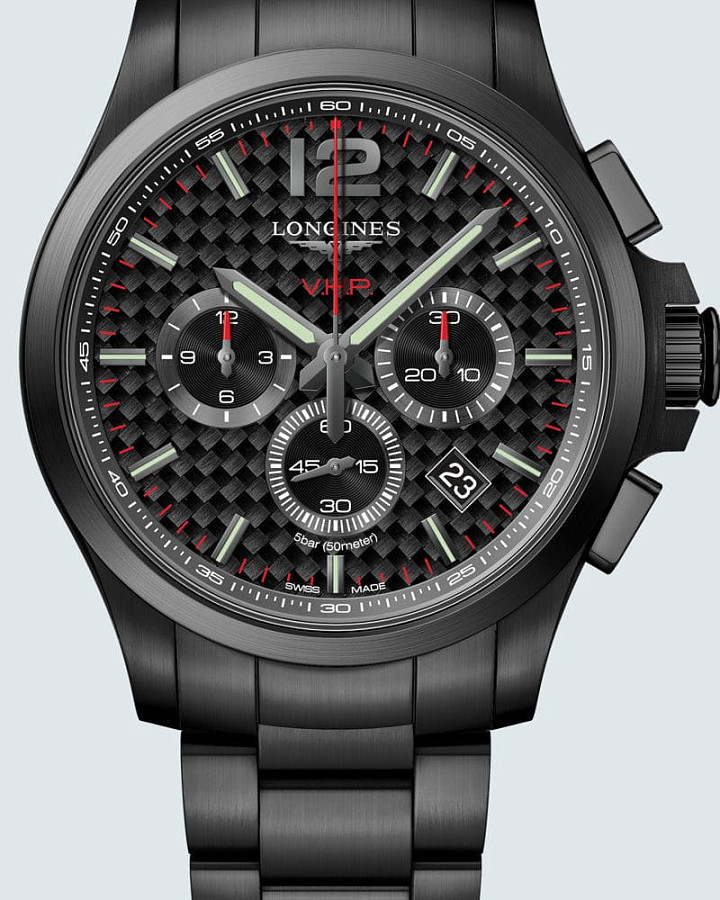 Часы Longines Conquest V.H.P. L3.727.2.66.6 — кварцевые, металл сталь