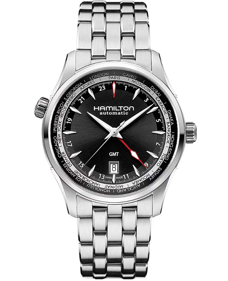 Часы Hamilton Jazzmaster GMT Auto H32695131 — мужские, черный