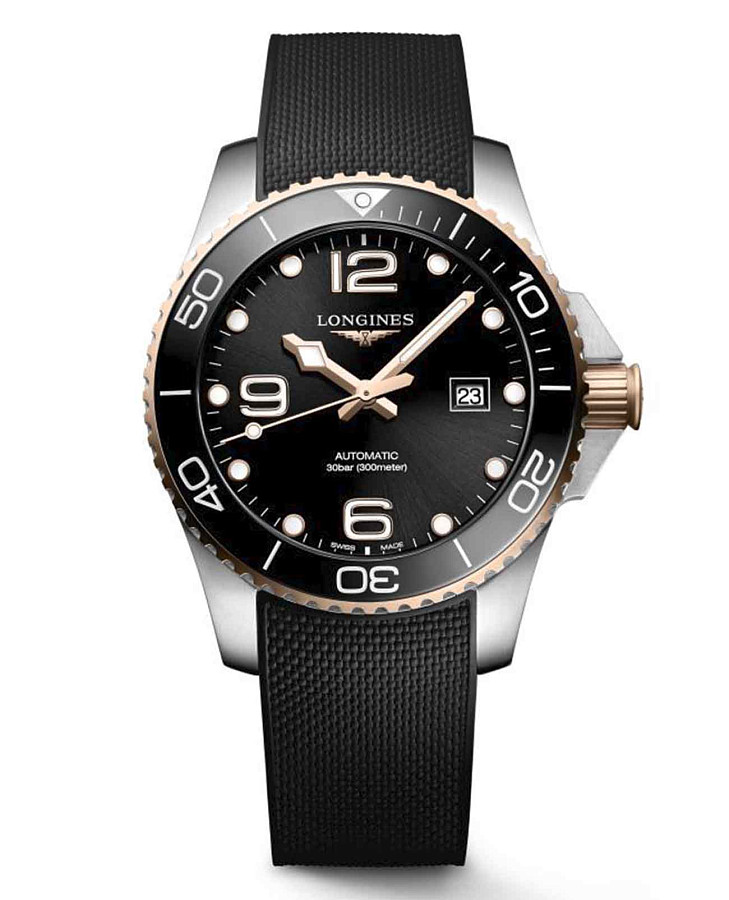 Часы Longines HydroConquest L3.782.3.58.9 — мужские, черный