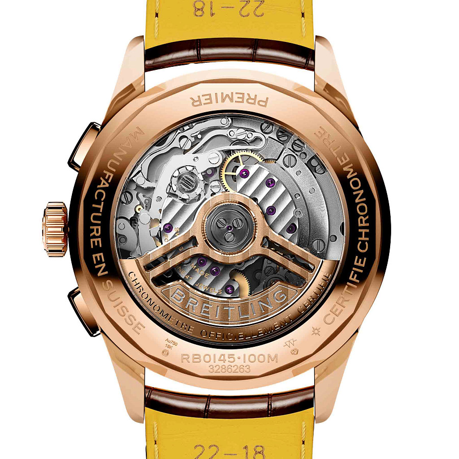 Часы Breitling Premier B01 Chronograph 42 RB0145371G1P1 — механические, золото