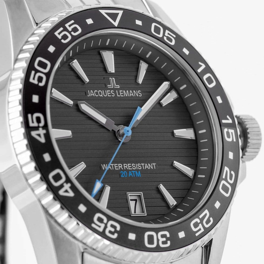 Часы Jacques Lemans Liverpool Diver 1-2205H — сталь металл, Австрия