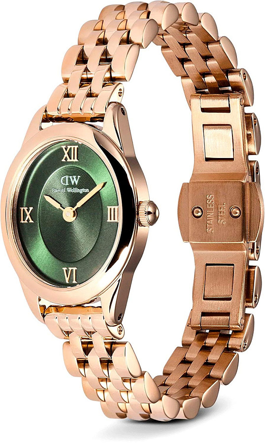Часы Daniel Wellington Ophelia Mini Emerald Rose Gold DW00100806 — кварцевые, Швеция, женские