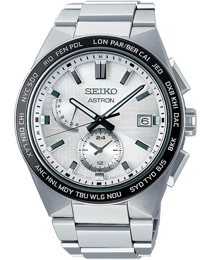 Часы Seiko Astron Nexter Solar Radio SBXY049 — мужские, белый