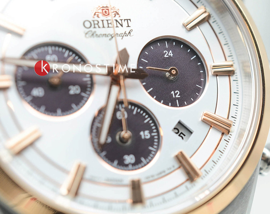 Часы Orient Chronograph RA-TX0306S (RN-TX0306S) — кожаный, мужские