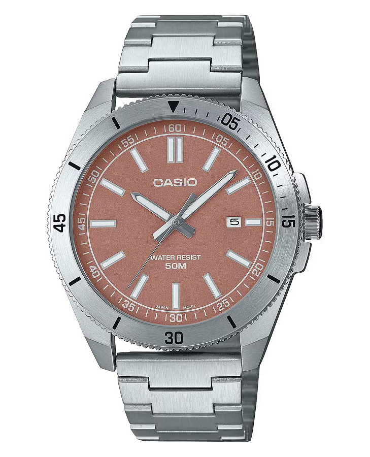 Часы Casio Collection MTP-B155D-5EV — мужские, оранжевый
