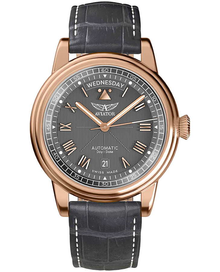 Часы Aviator Douglas Day-Date V.3.35.2.283.4 — мужские, черный