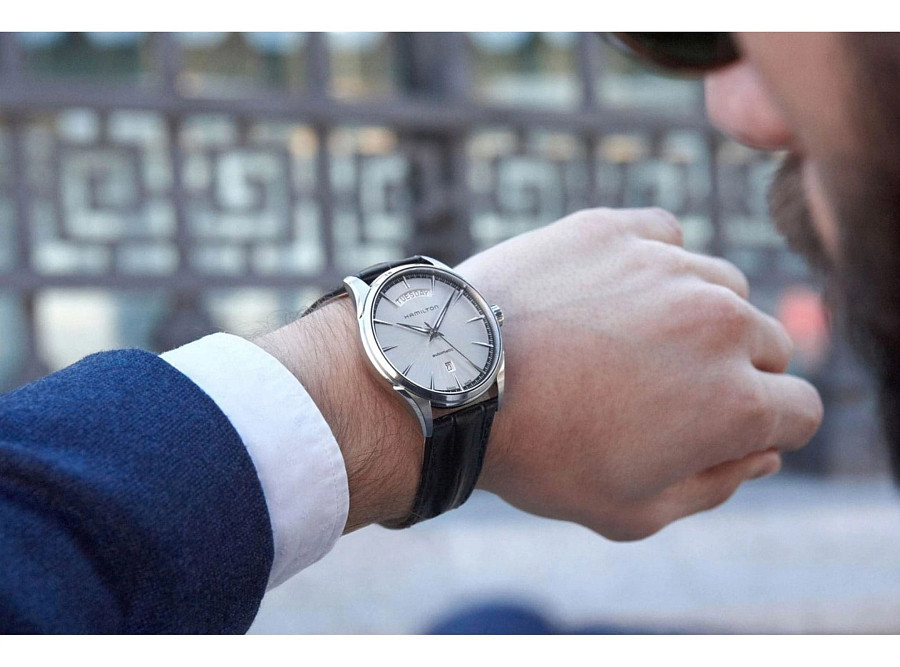 Часы Hamilton Jazzmaster Day Date Auto H42565751 — механические, металл сталь