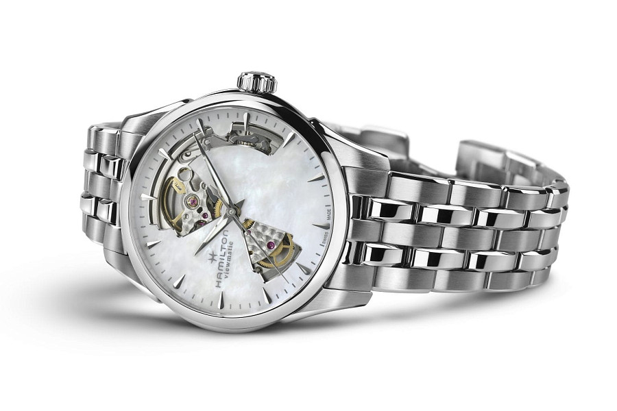 Часы Hamilton Jazzmaster Open Heart Auto H32215190 — механические, металл сталь