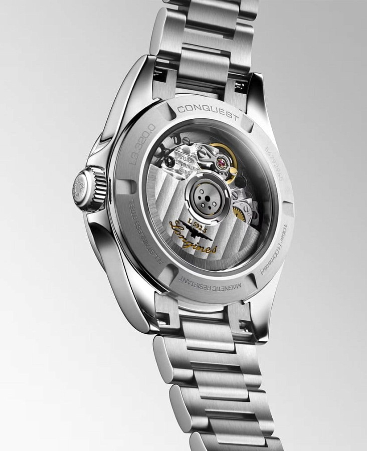 Часы Longines Conquest L3.320.0.87.6 — механические, металл сталь