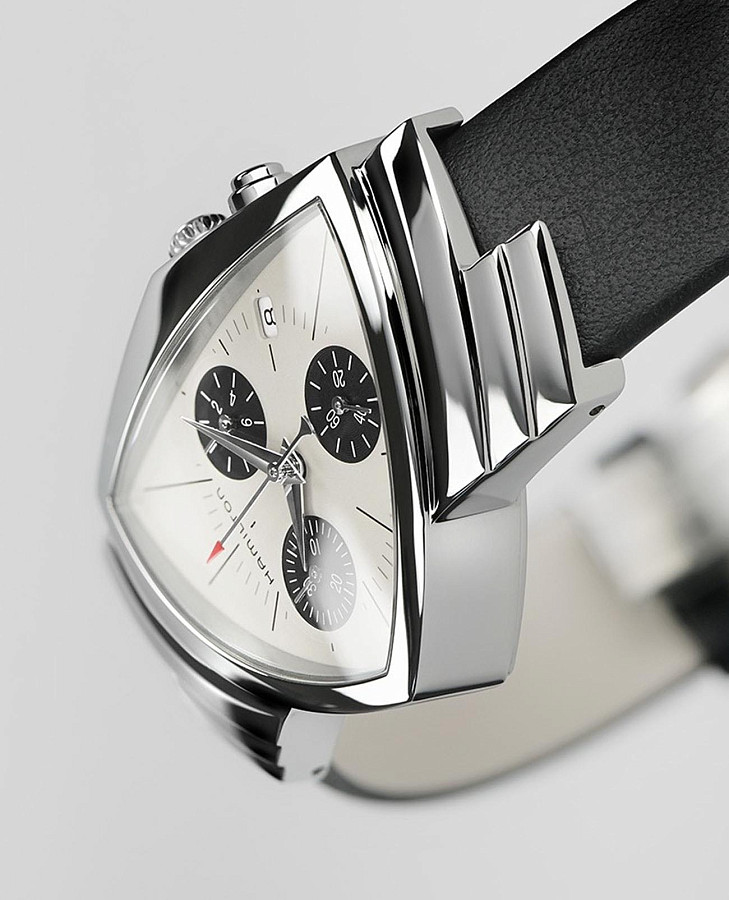 Часы Hamilton Ventura Chrono Quartz H24432751 — кварцевые, сталь