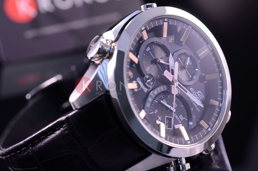 Часы Casio Edifice EQB-500L-1A — черный, сталь металл