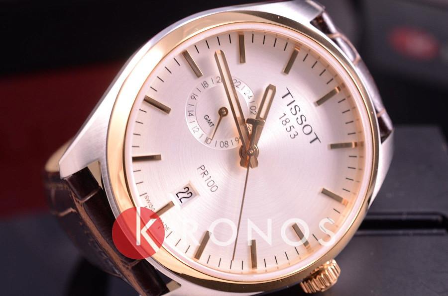 Часы Tissot PR 100 Dual Time T101.452.26.031.00 — металл сталь, Швейцария