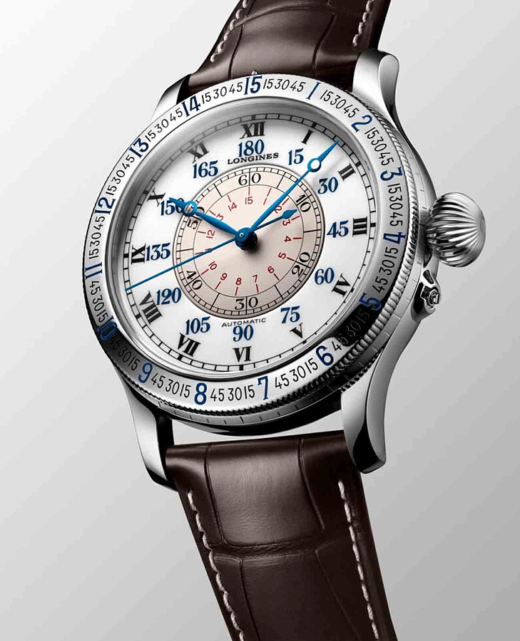Часы Longines The Lindbergh Hour Angle Watch L2.678.4.11.0 — металл сталь, Швейцария